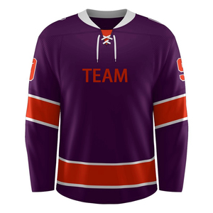 Maillot de hockey sur glace personnalisé de haute qualité avec impression par sublimation et lacets - Product Image 2