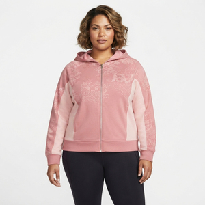 Plus Size Women's Printed Hooded Zip-Up Fleece Sweatshirt Casual Winter Wear French Terry Hooded <b>Jacket</b> Women Crop Zipper Hoodie - Product Image 1