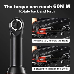 Clé à cliquet électrique sans fil 18V à couple élevé, 57 Nm, vitesse variable, outil électrique, cliquet allongé 3/8 pouces - Product Image 5