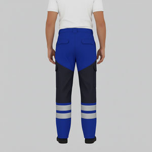 Pantalon de sécurité haute visibilité ANSI Classe 2 imperméable pour homme, robuste, 1 ton, avec bande réfléchissante et éclairage LED - Product Image 5