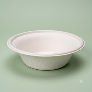 Tazón Desechable de Fibra de Caña de Azúcar, Compostable, Blanco, de 6 Oz, para Restaurantes y Servicios de Catering - Product Image 4