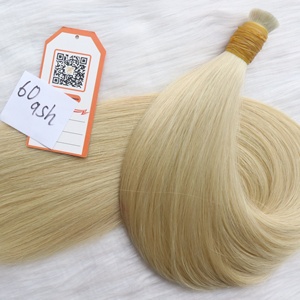 Extensiones de cabello humano 100% Remy, de Color rubio a granel, Natural, liso, Super doble estiramiento, extremo grueso, virgen de Vietnam - Product Image 6