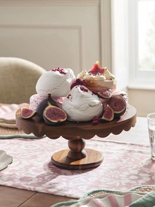 Présentoir à gâteaux rond en bois rustique, fait main, pour mariages et décoration intérieure, idéal pour la présentation de desserts, inspiré de l'art indien exotique. - Product Image 6