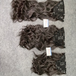 Extensiones de Cabello Humano Vietnamita 100% Natural Ondulado con Clip, Más Vendidas, Brillantes, Sin Enredos, Sin Caída, Listas para Enviar - Product Image 5