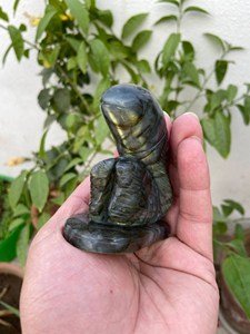 Figura de Delfín de Labradorita |   Escultura Marina de Cristal Tallada a Mano para Coleccionistas y Minoristas de Regalos - Product Image 6