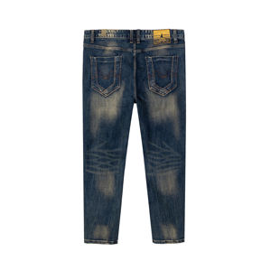 Jean ample décontracté pour homme, style gothique vintage, imprimé animal brodé, tendance printemps-automne, en denim élastique et élégant - Product Image 2