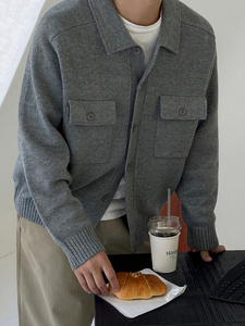 New Arrival Winter <b>Cardigan</b> Sweater Button up <b>Long</b> Sleeve With Pocket Collar Plus Size Mens <b>Thick</b> Warm <b>Cardigan</b> Sweater - Product Image 1