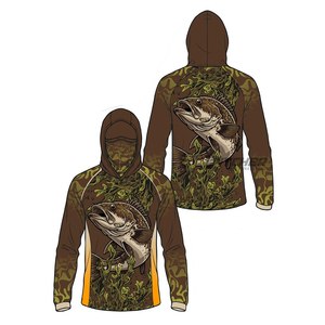 Camisas de Pesca con Capucha, Ligeras, Transpirables, Impermeables, Anti-UV, Estampadas, para Uso en Verano, Pedido al por Mayor - Product Image 6