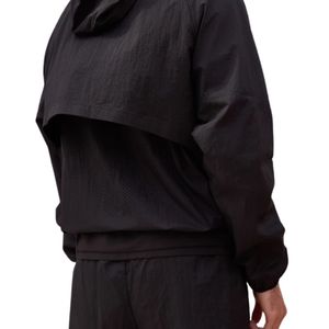 Ensemble veste coupe-vent et short translucide noir pour homme, veste légère à capuche avec taille élastique, mode outdoor - Product Image 3