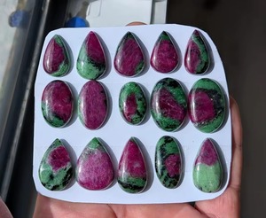 Natural Ruby Zoisite Loose Cabochon AA+ Grade for Certified <b>Pink</b> Matrix Ruby Patches Sterling Silver Jewelry <b>Healing</b> Collection - Product Image 5