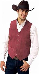 Chaleco sin mangas con botones para ciclismo, chaleco de cuero para hombre, chaleco de cuero cómodo y transpirable - Product Image 2