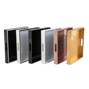 ถาดเคลือบเงาสีเงินสำหรับเสิร์ฟชา เสิร์ฟไวน์ ถาดเคลือบเงาสี่เหลี่ยม ของตกแต่ง ราคาถูก ขายส่ง ผลิตในเวียดนาม - Product Image 6