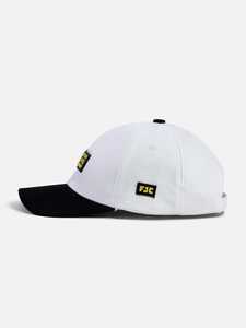 Unisex <b>White</b> Baseball Cap 6-Panel Fitted Solid Color Contrast Brim Casual Adult Style - Product Image 3