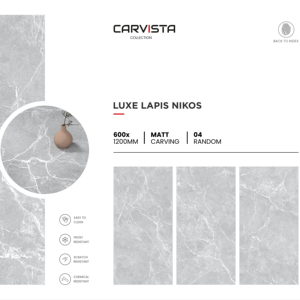 Azulejos de Porcelana Tallados de Alta Calidad, 60x120cm, 600x1200mm, 24x48 Pulgadas, Elegantes Azulejos para Paredes y Pisos Interiores con Superficie Tallada - Product Image 1