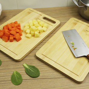 Planche à découper rectangulaire en bambou 24x34cm 1cm d'épaisseur avec poignée Planche à découper de cuisine - Product Image 2