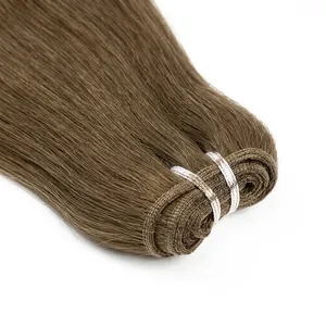 Perruque complète en dentelle 100 % cheveux humains Remy, lisse, avec mèches, longue, brune, texture ondulée naturelle, personnalisable - Product Image 6