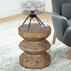 Table d'appoint extérieure Terrafab, tabouret de jardin décoratif, table d'appoint unique pour salon, chambre, patio - Product Image 2