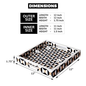 Bone Inlay Display <b>Tray</b> for <b>Perfume</b> Cosmetics and Accessories - Product Image 2