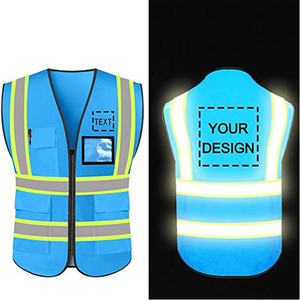 High Visibility Multi-Pocket Safety Workwear Vest Reflective Construction Vest Custom Logo Wholesale - Product Image 6