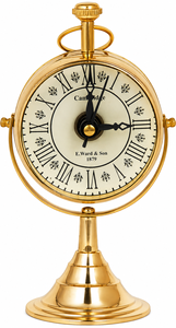UNICORN HANDICRAFTS Horloge Ancre Nautique Vintage Traditionnelle, Design Roue de Bateau, Mouvement Mécanique, Durable, Portable, Métal, Uttar - Product Image 2