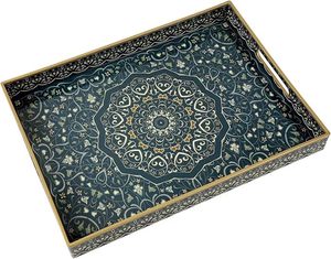Elegant Unique Serving Art Wooden Khatiya Platter Floral Artwork <b>Mini</b> Charpai Serving Tray for Snacks/Dry Fruits/Tea Time By UO - Product Image 6