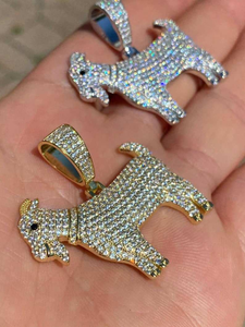Collar con Colgante de Perro con Incrustaciones de Moissanita, Joyería de Lujo Estilo Hip Hop con Dije de Animal Brillante para Hombres y Mujeres - Product Image 5