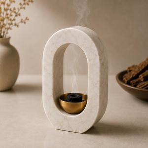 Brûleur de Bakhoor de Luxe en Marbre Lavie Creations – Mabkhara Arabe Premium pour Oud et Encens Indien – Écologique, Toutes Saisons, Maison, Ramadan - Product Image 2