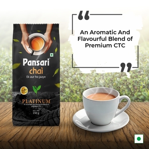 Pansari Platinum Chai Black <b>Tea</b> 250g Loose Leaf Premium CTC Blend with Long Leaves - Product Image 4