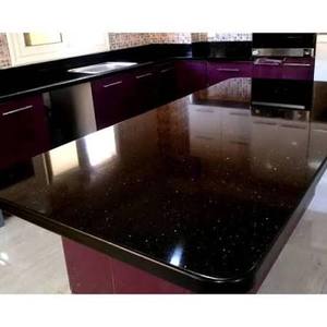 Black Granite Polished Modern Kitchen Island Countertop Work Surface for Kitchen Office Hotel Villa - Product Image 1