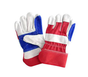 Top Quality Warm Cow Split Leather Combination <b>Gloves</b> Reinforced Palm Rubber Cuff Cowhide Leather Working <b>Gloves</b> for Winter - Product Image 5