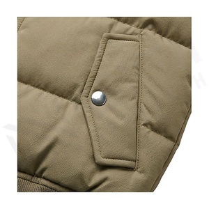 Hooded Quilted Waterproof <b>Bubble</b> Jacket Black Full Sleeve Winter Windproof Cotton Shell Knitted Fabric Polyester Filling Stand - Product Image 5
