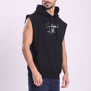 Sudadera con Capucha sin Mangas para Hombre, de Invierno, con Logotipo Personalizado, 100% Algodón Ecológico, de Secado Rápido, para Gimnasio y Fisicoculturismo, Venta al Por Mayor, Alta Calidad - Product Image 5