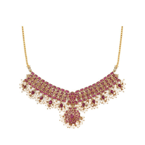 <b>Ruby</b> Kemp Choker <b>Necklace</b> Set Fashion Jewelry - Product Image 2
