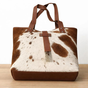 Bolsos de hombro de cuero vacuno premium hechos a mano con pelo, proveedor al por mayor, bolsos de moda personalizados OEM, exportación a bajo precio - Product Image 3