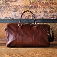 Einzigartiges Design Tragbare Leichte Langlebige Echtes Leder Vintage Weekender Reisetasche Professionelles Logo Multifunktional