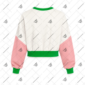 Alfa Griega al por Mayor |   Kapa |   Alfa |   AKA Sorority Clothing Sudadera corta con bloques de color bordados para mujer - Product Image 2