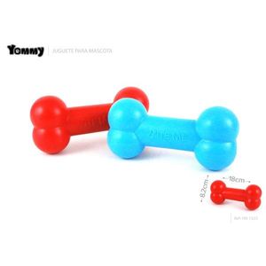 Giocattolo da Masticare per Cani Yommy a Forma di Osso 18cm Rosso Blu - Product Image 1
