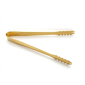 Pinzas para Servir y Hielo Elegantes para el Hogar y la Cocina, Pinzas para Hielo de Metal de Latón Sólido con Acabado Dorado Martillado, para Uso en Cocina y Bar - Product Image 2