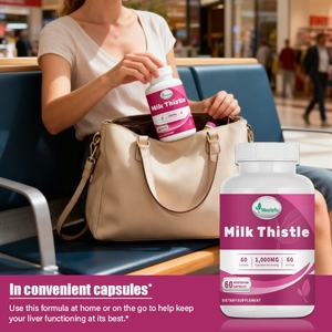 Capsule di Cardo Mariano Personalizzate Meelefu per la Salute del Fegato, Integratore Erboristico con Silimarina di Cardo Mariano - Product Image 4