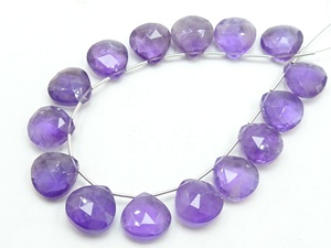 Améthyste en forme de cœur, perles à facettes 14X14MM pour la fabrication de bijoux, fournitures de grossiste - Product Image 2