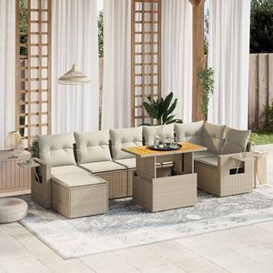 Conjunto de Sofás de Jardín en Beige y Blanco Crema para Patio, Muebles de Exterior Elegantes - Product Image 1