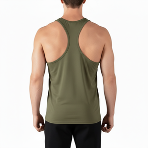 New Style 2026 Sleeveless Workout Vest Man Fitness Tank Top Racer Back Muscle Fit <b>Running</b> Cotton Made <b>Singlet</b> Training Stringer - Product Image 2