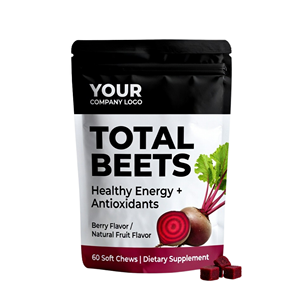 Beetroot Soft Chews Gummies Private Label OEM Bulk Manufacturer Supply - Product Image 1