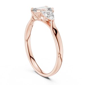 Trillion <b>Wrapped</b> Emerald Cut Lab Grown Solitaire Ring in 18KT Yellow Gold for Party <b>Wedding</b> Daily Use Luxury <b>Gifting</b> for Women - Product Image 2