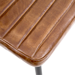 Vandana Lyra Neo <b>brown</b> <b>leather</b> <b>chair</b> (set of 2) - Product Image 4