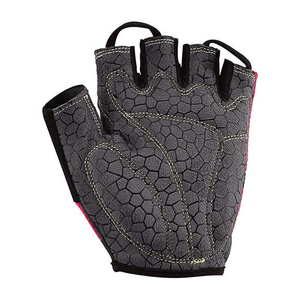 Half Finger Cycling <b>Gloves</b> Red <b>Black</b> Polyester Unisex Summer Pull-On Closure Breathable <b>Mesh</b> - Product Image 6