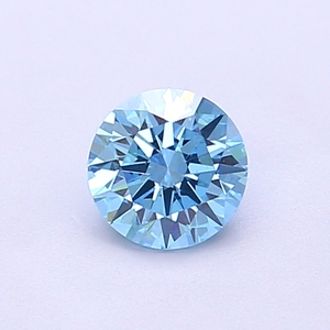 Diamante redondo de 0.50 quilates, azul intenso, VVS2, cultivado en laboratorio, con certificado IGI. - Product Image 3