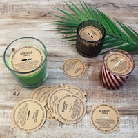 Cubierta antipolvo de cartón Kraft ecológico reciclable con logotipo personalizado para velas perfumadas sostenible y biodegradable