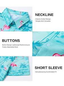 Camisa estampada para hombre, manga corta, hawaiana, tropical, informal, con botones, para verano, colorida, con estampado floral, camisa de verano para hombre - Product Image 3