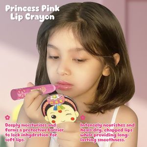 Crayon à lèvres rose hydratant pour enfants avec formule à la glycérine végétale parfumé à la fraise - Product Image 2